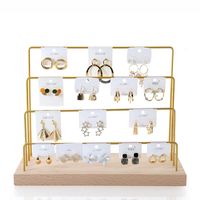 Simple Style Solid Color Solid Wood Iron Jewelry Rack sku image 5