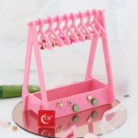 Cute Simple Style Solid Color Plastic Jewelry Rack main image 2