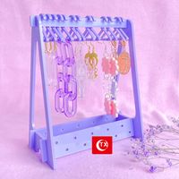 Cute Simple Style Solid Color Plastic Jewelry Rack main image 4
