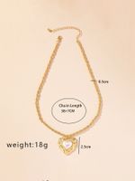 Retro Luxurious Commute Heart Shape Pearl Alloy Wholesale Pendant Necklace main image 7