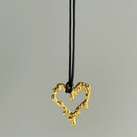 Wholesale Retro Classic Style Heart Shape Titanium Steel Earrings Necklace sku image 3