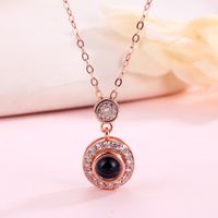 Simple Style Round Sterling Silver Plating Pendant Necklace sku image 2