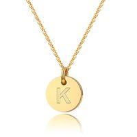 Simple Style Classic Style Letter Copper 14k Gold Plated Pendant Necklace In Bulk sku image 7