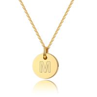 Simple Style Classic Style Letter Copper 14k Gold Plated Pendant Necklace In Bulk sku image 8