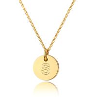 Simple Style Classic Style Letter Copper 14k Gold Plated Pendant Necklace In Bulk sku image 11