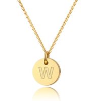 Simple Style Classic Style Letter Copper 14k Gold Plated Pendant Necklace In Bulk sku image 13