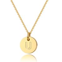Simple Style Classic Style Letter Copper 14k Gold Plated Pendant Necklace In Bulk sku image 12