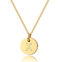Simple Style Classic Style Letter Copper 14k Gold Plated Pendant Necklace In Bulk sku image 14