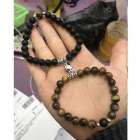 Romántico Dulce Geométrico Bloque De Color Piedra Con Cuentas Día De San Valentín Pareja Pulsera sku image 21