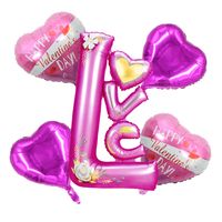 Valentine's Day Cute Romantic Letter Heart Shape Aluminum Film Party Festival Balloons sku image 4