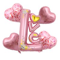 Valentine's Day Cute Romantic Letter Heart Shape Aluminum Film Party Festival Balloons sku image 6