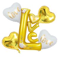 Valentine's Day Cute Romantic Letter Heart Shape Aluminum Film Party Festival Balloons main image 4