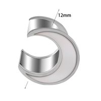 1 Piece Simple Style Classic Style Moon Plating Stainless Steel Gold Plated Ear Studs sku image 4