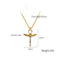 Hip-Hop Dragonfly Stainless Steel No Inlay Men's Pendant Necklace main image 2