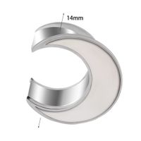 1 Piece Simple Style Classic Style Moon Plating Stainless Steel Gold Plated Ear Studs sku image 6
