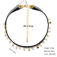 Queen Novelty Shiny Water Droplets Alloy Plating Inlay Artificial Pearls Rhinestones Zircon 18k Gold Plated Platinum Plated Women's Choker sku image 3