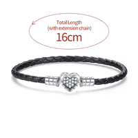 Vintage Style Heart Shape Sterling Silver Plating Silver Plated Bangle main image 2