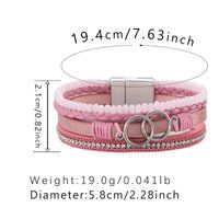 Rétro Géométrique En Cuir Perlé Femmes Bracelets sku image 5