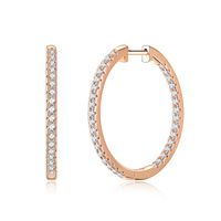 1 Pair Vintage Style Simple Style Solid Color Plating Inlay Copper Zircon 14k Gold Plated Hoop Earrings sku image 10