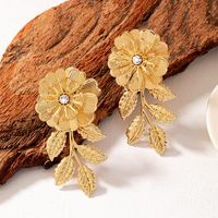 1 Pair Elegant Glam Luxurious Solid Color Plating Inlay Ferroalloy Pearl 14k Gold Plated Ear Studs main image 5