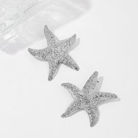 1 Pair Casual Cute Star Starfish Plating Alloy Ear Studs main image 8