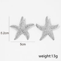 1 Pair Casual Cute Star Starfish Plating Alloy Ear Studs main image 2