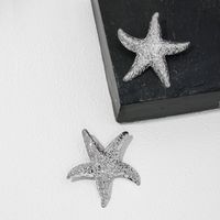 1 Pair Casual Cute Star Starfish Plating Alloy Ear Studs main image 4
