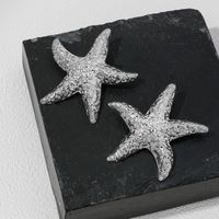 1 Pair Casual Cute Star Starfish Plating Alloy Ear Studs main image 6