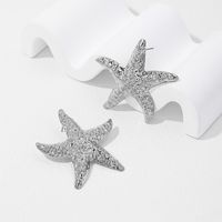 1 Pair Casual Cute Star Starfish Plating Alloy Ear Studs main image 10