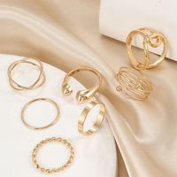 Simple Style Star Moon Zinc Alloy Plating 18k Gold Plated Unisex Rings sku image 1