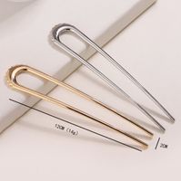 Women's Simple Style U Shape Alloy Plating Hairpin main image 2
