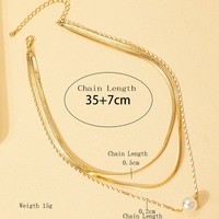 Einfacher Stil Perle Legierung Überzug Künstliche Perlen Halskette main image 6