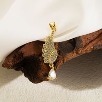 Ig Style Basic Little Bear Cat Butterfly Copper 18k Gold Plated Zircon Pendant Necklace In Bulk main image 6