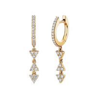 1 Pair Ig Style Simple Style Triangle Inlay Copper Zircon Drop Earrings main image 1