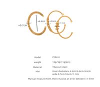 Einfacher Stil Geometrisch Einfarbig Titan Stahl Geschichtet Überzug 18 Karat Vergoldet Armreif main image 2