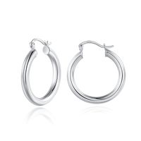 1 Pair Simple Style Classic Style Solid Color Plating Hollow Out Copper 14k Gold Plated Hoop Earrings sku image 8