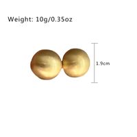 1 Pair Basic Simple Style Round Plating Metal Copper Gold Plated Ear Studs main image 2