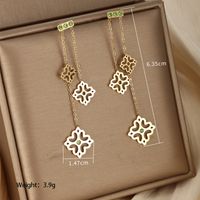 1 Pair Retro XUPING Artistic Geometric Tassel Chain Plating Inlay 304 Stainless Steel Artificial Gemstones Artificial Pearls 18K Gold Plated Drop Earrings main image 2