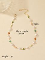 Ig Style Retro French Style Pearl Daisy Alloy Plating Women's Necklace main image 7