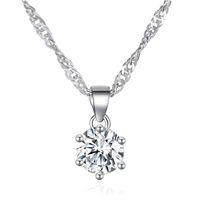 Huit Coeurs Et Huit Flèches Zircon Pendentif Simple Mode Élégante Filles Quatre Griffes Collier Ventes Directes D'usine De Bijoux En Gros sku image 3