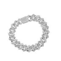 Collier Chaîne Cubaine Losange Plein De Diamants Transfrontalier Pour Hommes sku image 2