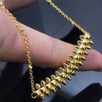 Dame Halskette Kupfer Überzug Inlay Zirkon 18 Karat Vergoldet Halskette main image 1