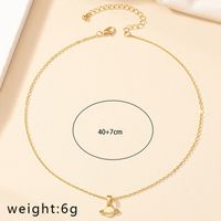 Simple Style Rose Bee Shell Alloy Plating Women's Pendant Necklace sku image 2
