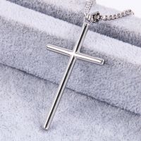 1 Piece Titanium Steel 18K Gold Plated Cross sku image 1