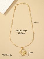 Ig Style Simple Style Sun Moon Alloy Plating Women's Pendant Necklace main image 9