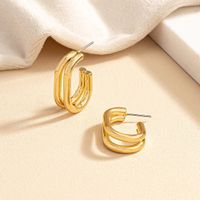 1 Pair Vintage Style Geometric Solid Color Metal Ear Studs main image 5