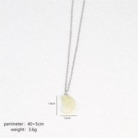 Simple Style Moon Stainless Steel Natural Stone Unisex Pendant Necklace sku image 1