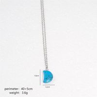 Simple Style Moon Stainless Steel Natural Stone Unisex Pendant Necklace sku image 2