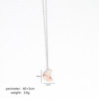 Simple Style Moon Stainless Steel Natural Stone Unisex Pendant Necklace sku image 6