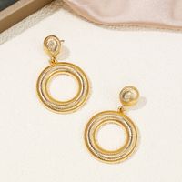 1 Pair Vintage Style Round Alloy Drop Earrings main image 1